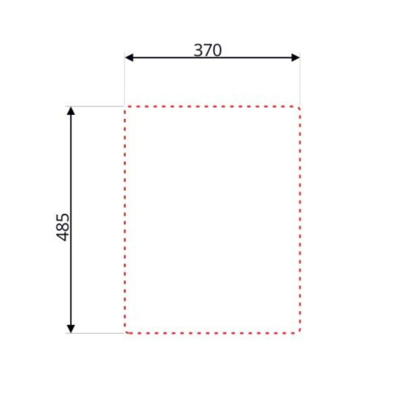 Lavello da incasso SA349 una vasca 39x50,5 cm inox