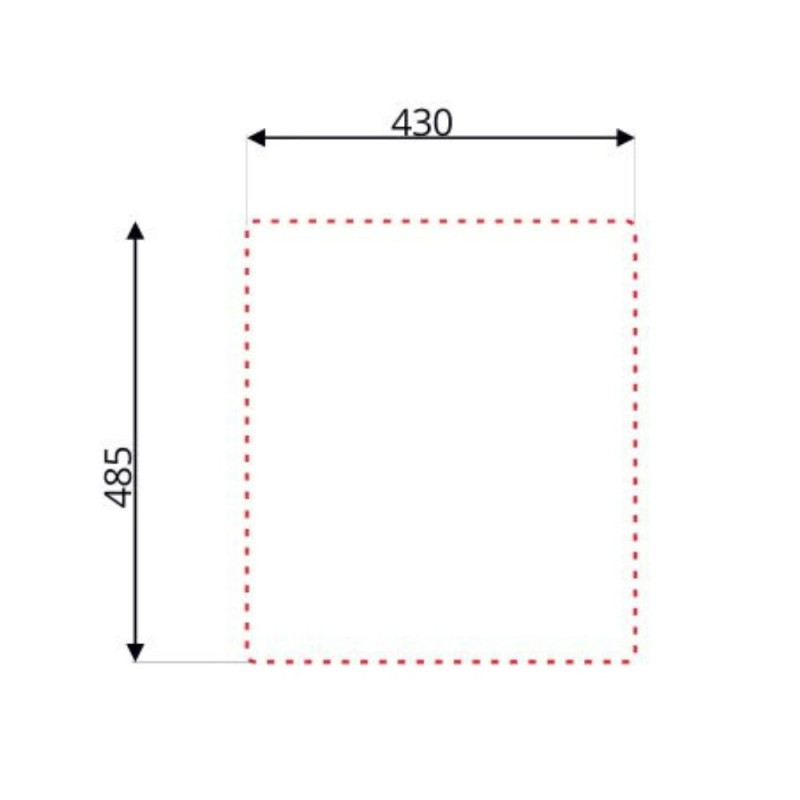 Lavello da incasso SA381 una vasca 45x50,5 cm inox