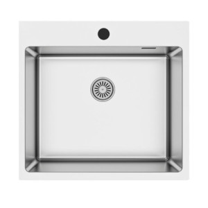 Lavello da incasso SA383 una vasca 55x50,5 cm inox