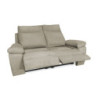 Divano Milano 2 Posti con 2 Recliner Manuali Tessuto Tortora