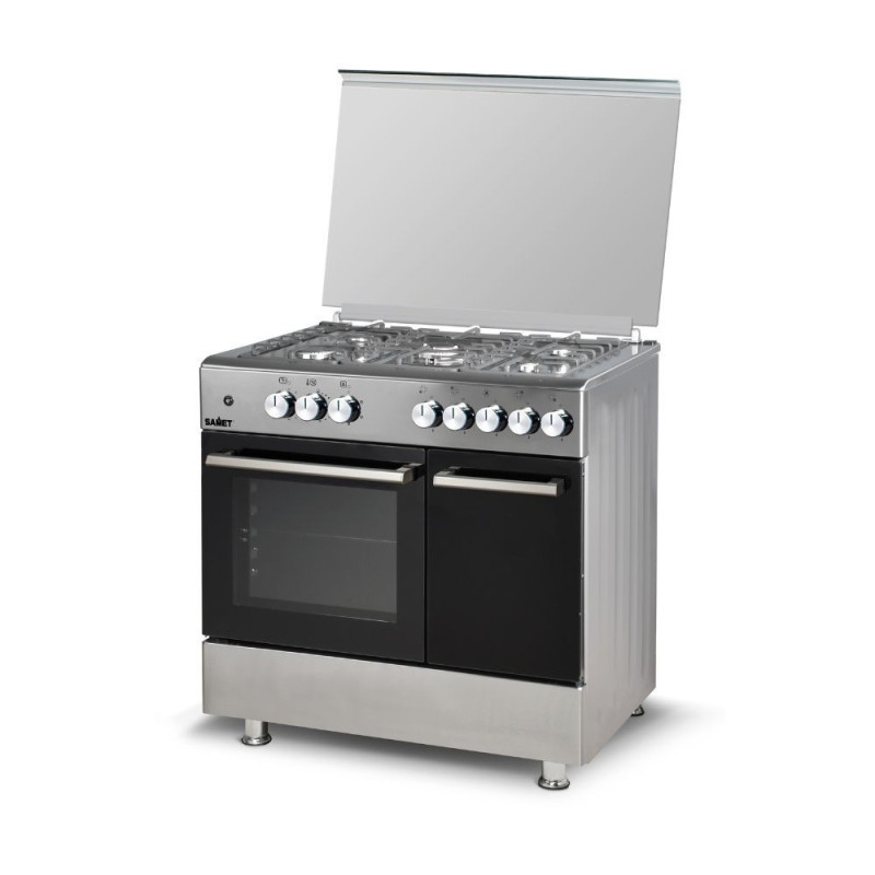 Samet Ermete Maxi cucina a gas inox con forno e grill A