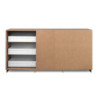Credenza Phoenix 3 Ante 3 Cassetti Rovere e Bianco - Design Moderno