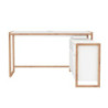 Scrivania Angolare New Denver37A Reversibile Bianco Rovere