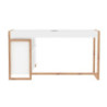 Scrivania Angolare New Denver37A Reversibile Bianco Rovere