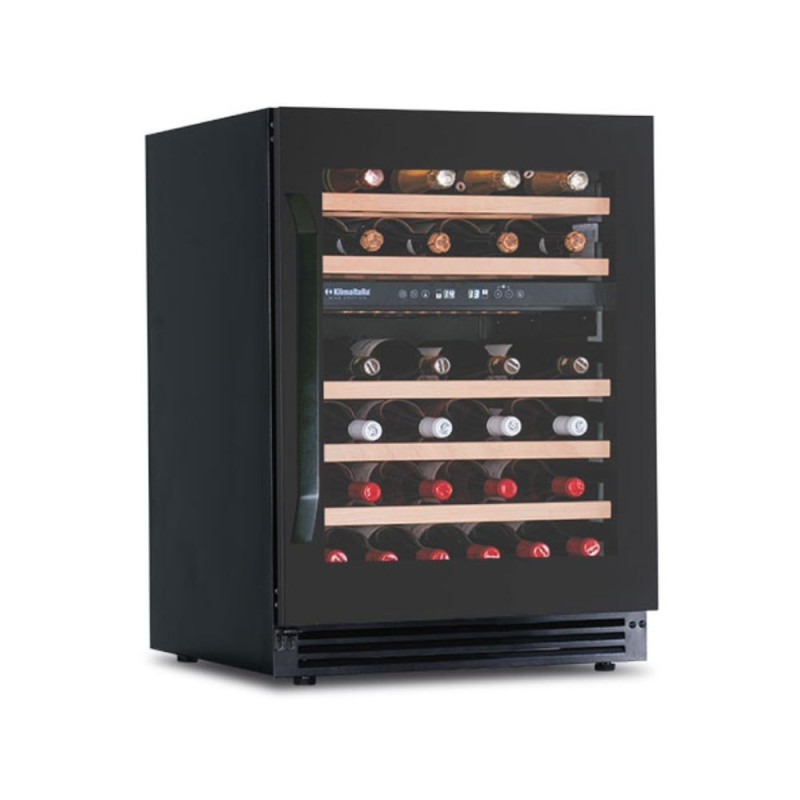Cantinetta incasso nera 46 bottiglie maniglia esterna