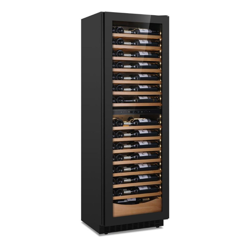Cantinetta incasso nera 105 bottiglie doppia zona temperatura
