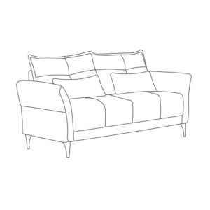 Zoom Divano 2 posti Nutmeg in tessuto Mia 103-05 beige