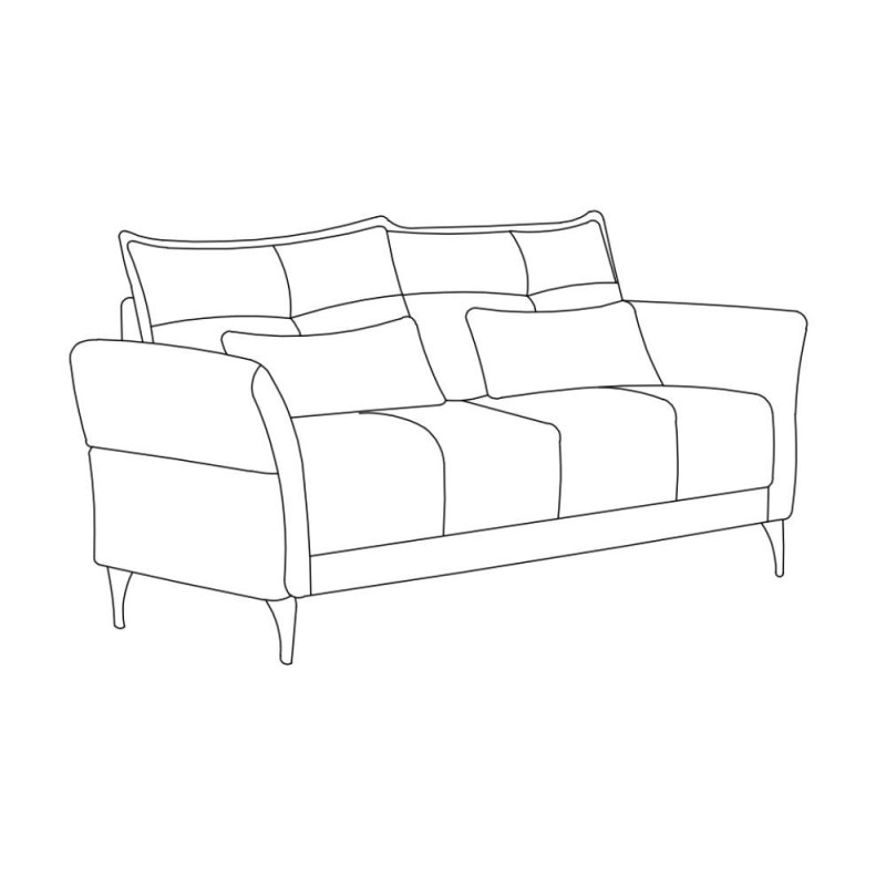 Divano 2 posti Nutmeg beige in tessuto moderno e resistente