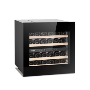 Cantinetta incasso nera 24 bottiglie doppia zona temperatura
