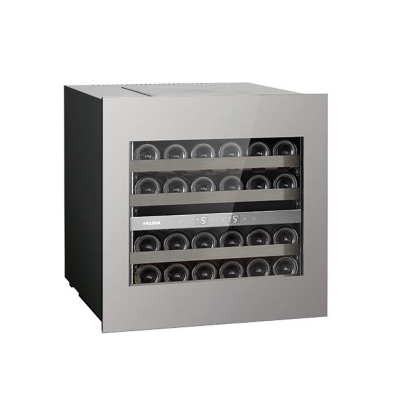 Cantinetta incasso inox 24 bottiglie doppia zona temperatura
