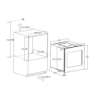 Cantinetta incasso inox 24 bottiglie doppia zona temperatura