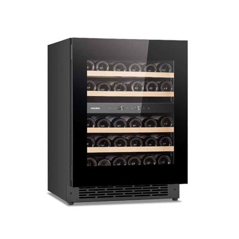 Cantinetta incasso nera 36 bottiglie doppia zona temperatura