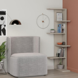 Zoom Libreria angolare Saso 5 ripiani colore cashmere