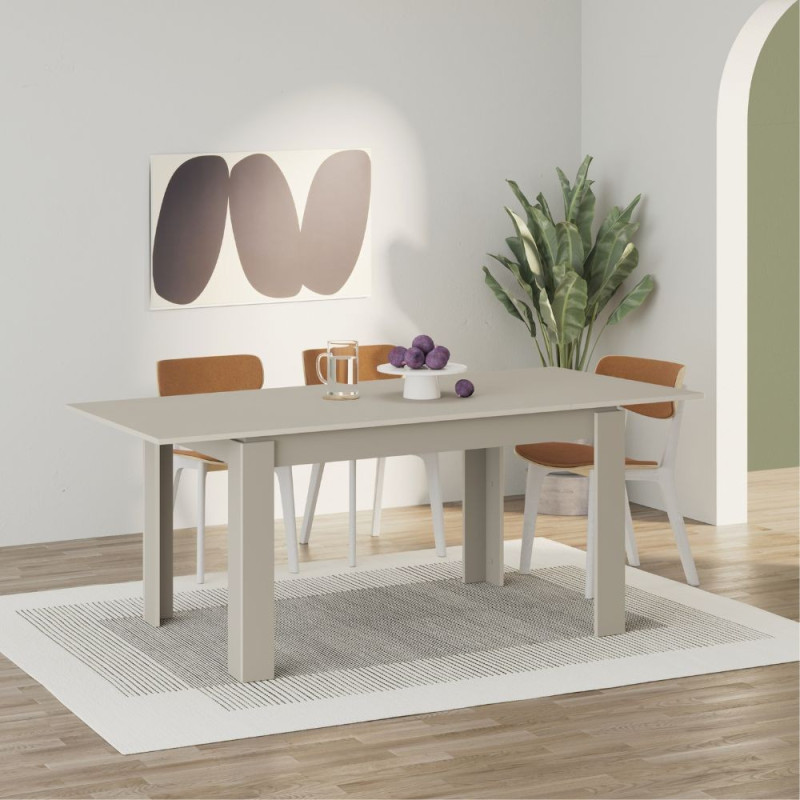 Tavolo allungabile Tolmen cashmere 140x80 fino a 190 cm