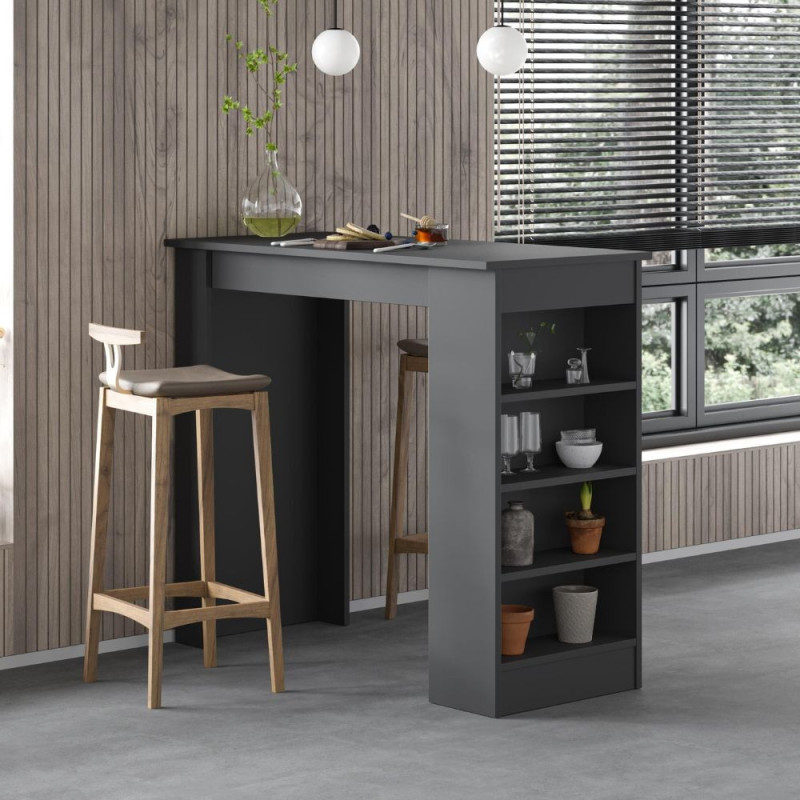 Penisola cucina Swallow tavolo alto antracite moderno compatto