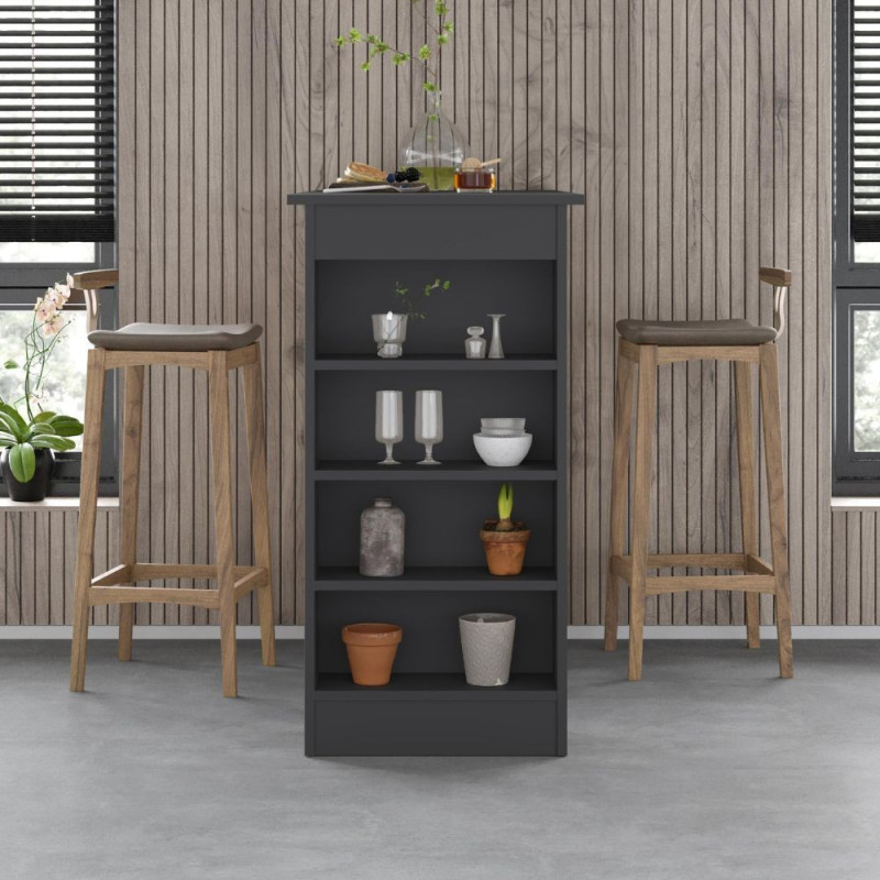 Penisola cucina Swallow tavolo alto antracite moderno compatto