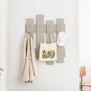 Appendiabiti a muro Wave cashmere 8 ganci moderno salvaspazio