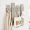 Appendiabiti a muro Wave cashmere 8 ganci moderno salvaspazio