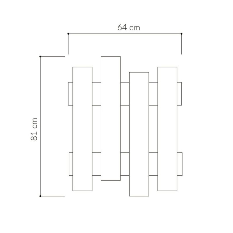 Appendiabiti a muro Wave cashmere 8 ganci moderno salvaspazio