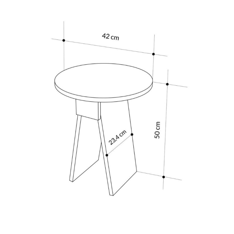 Tavolino da salotto Chen antracite 50x42x23,4 cm moderno