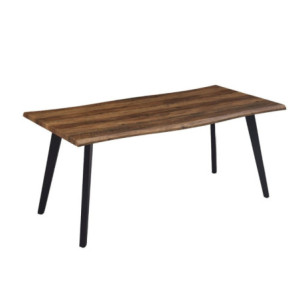Zoom Tavolo fisso Regatta con piano noce e gambe in metallo nero