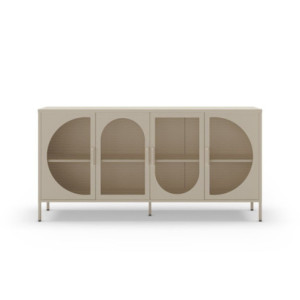 Zoom Credenza Tayra in metallo con 4 ante 160 cm. crema