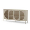 Credenza Tayra in metallo crema 160 cm 4 ante moderna