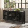 Credenza Tayra in metallo nero 160 cm 4 ante moderna