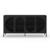 Credenza Tayra in metallo nero 160 cm 4 ante moderna