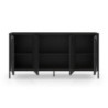 Credenza Tayra in metallo nero 160 cm 4 ante moderna