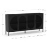 Credenza Tayra in metallo nero 160 cm 4 ante moderna