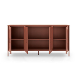Zoom Credenza Tayra in metallo con 4 ante 160 cm. terracotta
