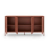 Credenza Tayra in metallo terracotta 160 cm 4 ante moderna