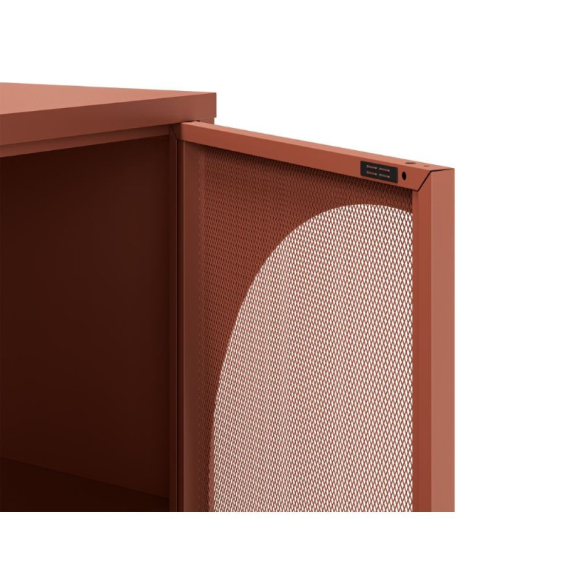 Credenza Tayra in metallo terracotta 160 cm 4 ante moderna