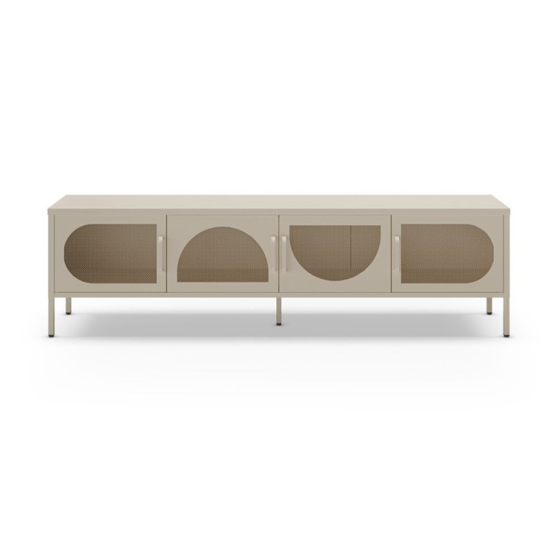 Porta TV Tayra metallo 4 ante 180 cm colore crema moderno