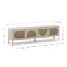 Porta TV Tayra metallo 4 ante 180 cm colore crema moderno