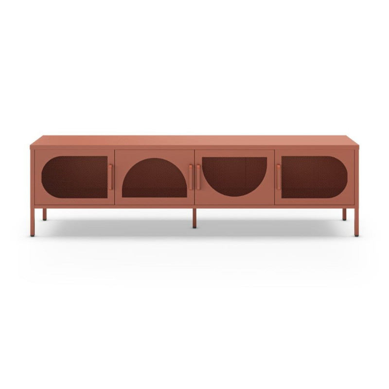 Porta TV Tayra metallo 4 ante 180 cm colore terracotta design
