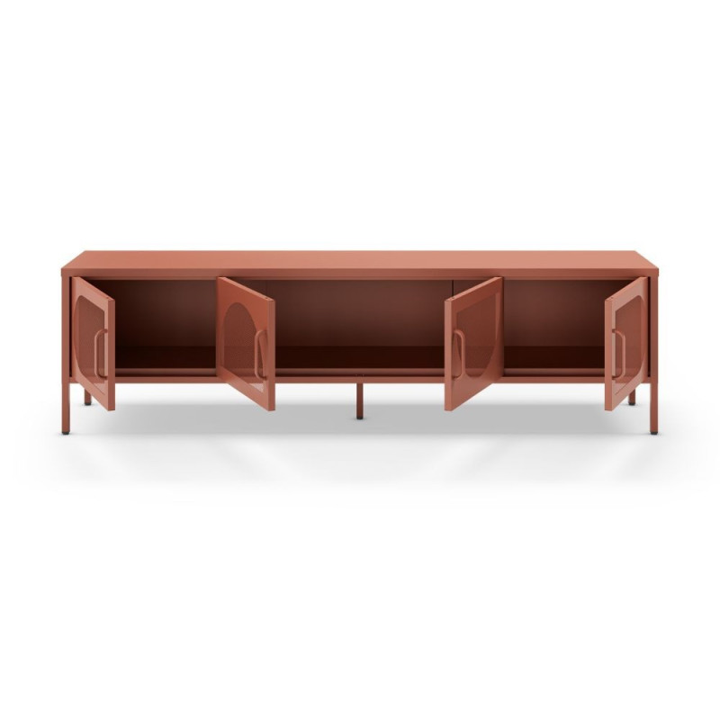 Porta TV Tayra metallo 4 ante 180 cm colore terracotta design