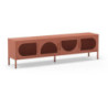 Porta TV Tayra metallo 4 ante 180 cm colore terracotta design