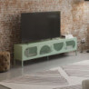 Porta TV Tayra metallo 4 ante 180 cm verde menta moderno