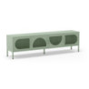 Porta TV Tayra metallo 4 ante 180 cm verde menta moderno