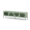 Porta TV Tayra metallo 4 ante 180 cm verde menta moderno