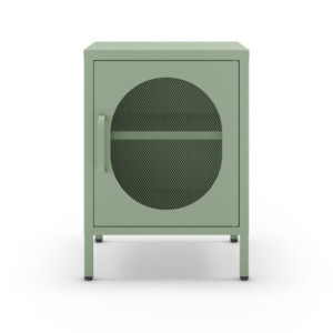 Zoom Comodino Diora in metallo con 1 anta colore verde menta