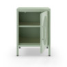 Comodino Diora in metallo verde menta 1 anta moderno