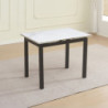 Tavolo allungabile Kyoto ceramica effetto marmo bianco metallo nero
