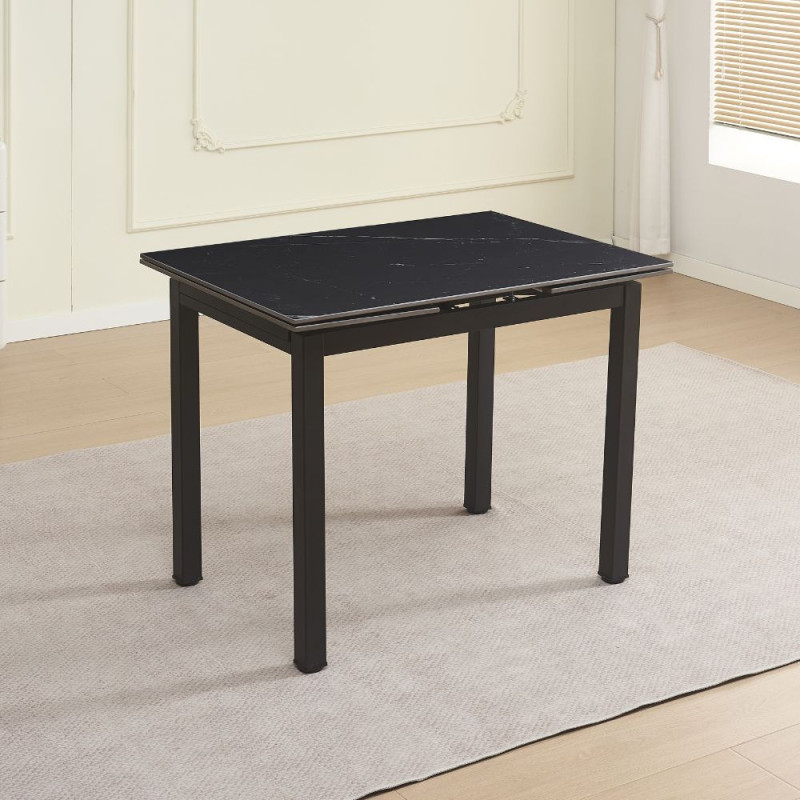 Tavolo allungabile Kyoto ceramica marmo nero metallo nero