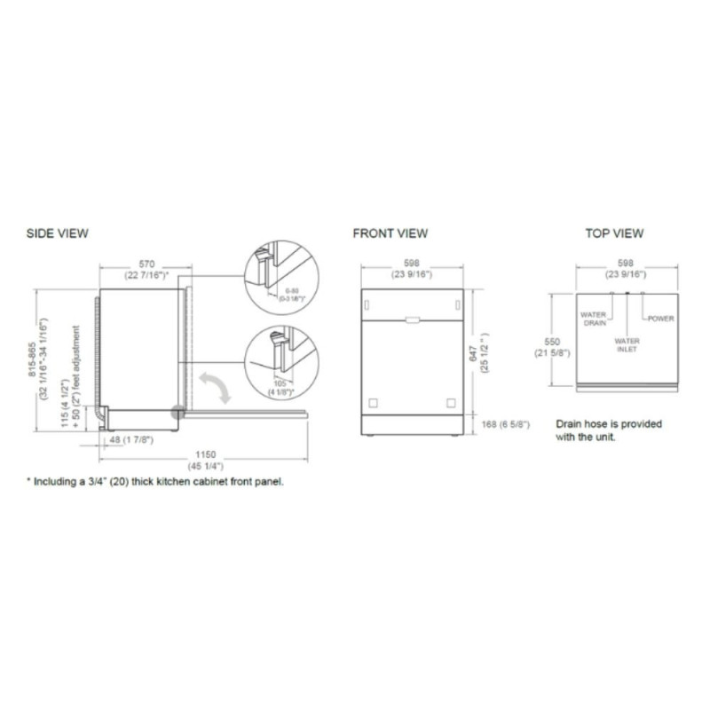 Lavastoviglie incasso Bertazzoni 60 cm 12 coperti classe E