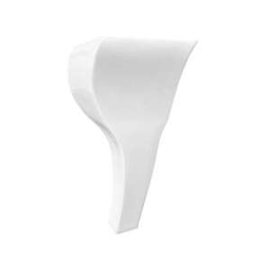 Piede in plastica bianco 9,5x2 cm per armadi e mobili