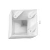 Piede in plastica bianco 9,5x2 cm per armadi e mobili