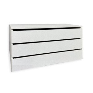 Cassettiera interna 3 cassetti bianca 87,3x51x48,5 cm cucina